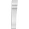 Ekena Millwork 3 1/2-in. W x 12-in. D x 20-in. H Olympic Architectural Grade PVC Knee Brace BRCP035X12X20OLY - alternate 3